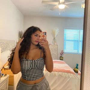 black&white checkered shirt